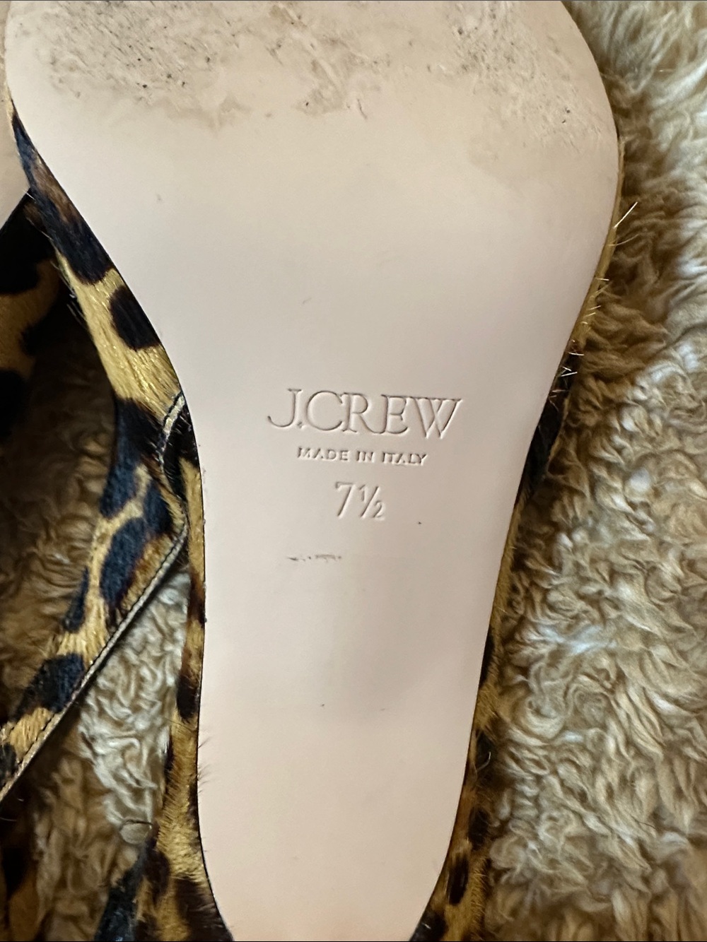 J. Crew Leopard-Print Pointed Toe Slingback Flats - Tan/Black - Picture 4 of 10